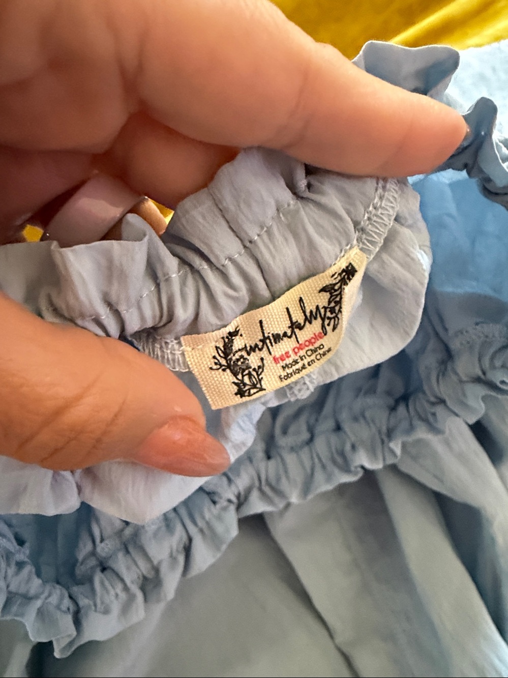 Free People Forever Young Bed Jacket & Bloomer Pants Set Skyride Blue NWT - Picture 6 of 7